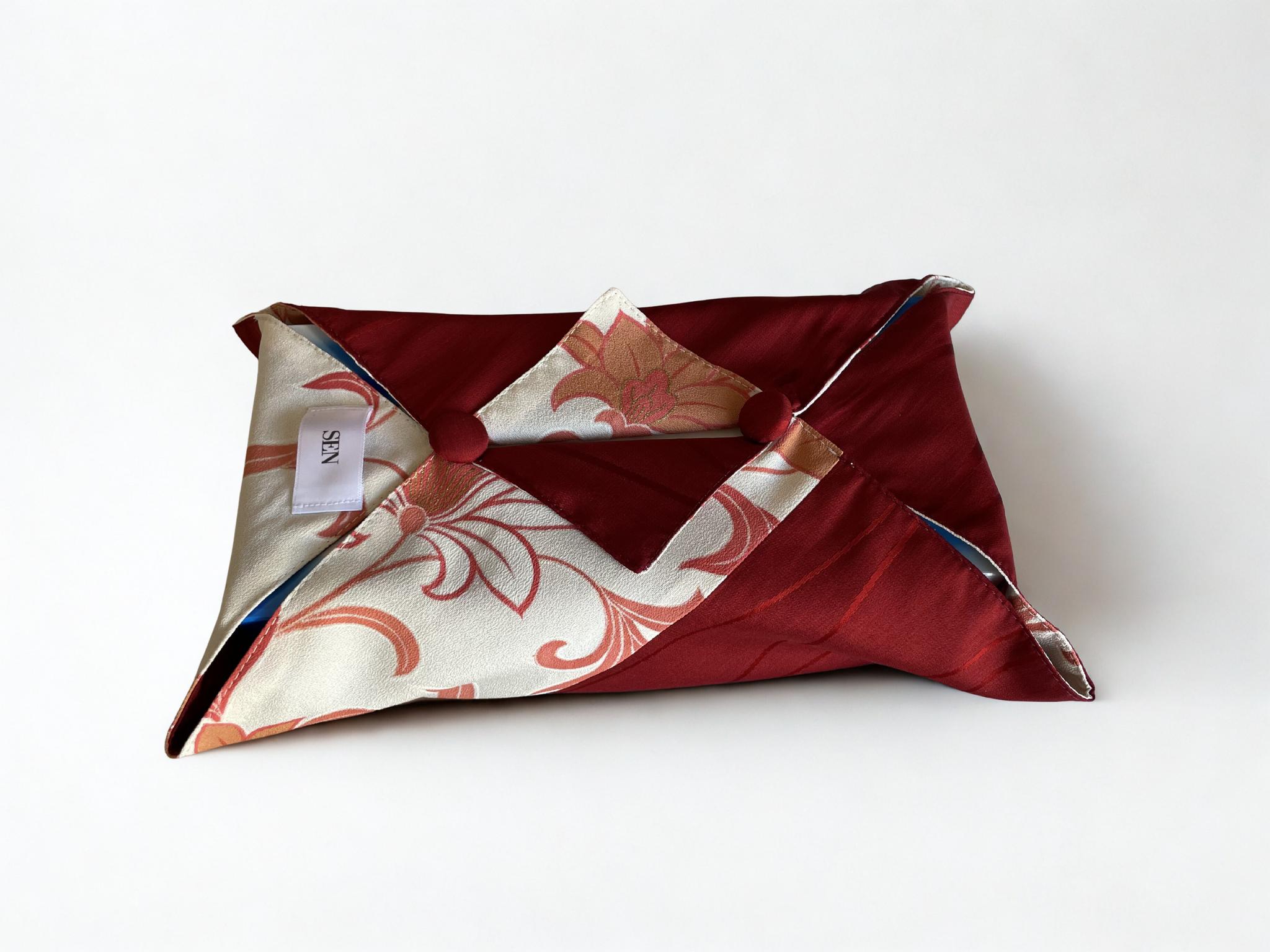 【一点もの】正絹のボックスティッシュケース｜包み布デザイン｜和柄｜新築祝い/母の日 | 5枚目